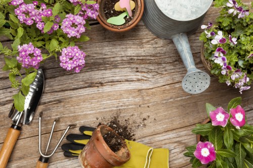 Professional patio cleaning in Old Ford removing dirt and moss