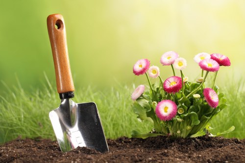 Composting and waste separation in a sustainable urban garden